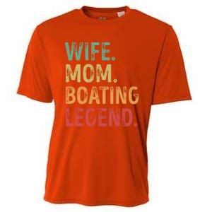 Wife Mom Boating Legend Gift Cooling Performance Crew T-Shirt