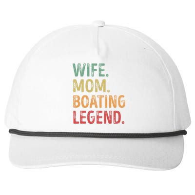 Wife Mom Boating Legend Gift Snapback Five-Panel Rope Hat