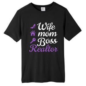 Wife Mom Boss And Realtor Gift Tall Fusion ChromaSoft Performance T-Shirt