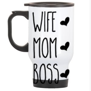 Wife Mom Boss Gift Funny Gift Cool Mother's Day Gift Stainless Steel Travel Mug