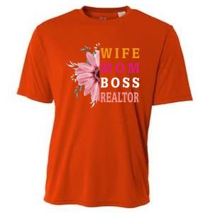 Wife Mom Boss Realtor Cool Gift Cooling Performance Crew T-Shirt