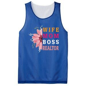 Wife Mom Boss Realtor Cool Gift Mesh Reversible Basketball Jersey Tank