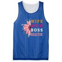 Wife Mom Boss Realtor Cool Gift Mesh Reversible Basketball Jersey Tank