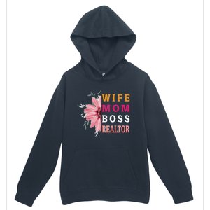 Wife Mom Boss Realtor Cool Gift Urban Pullover Hoodie