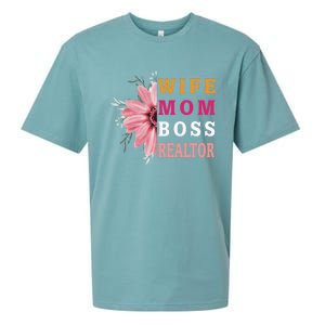 Wife Mom Boss Realtor Cool Gift Sueded Cloud Jersey T-Shirt