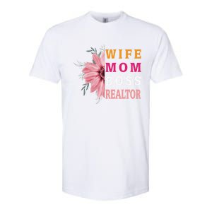 Wife Mom Boss Realtor Cool Gift Softstyle CVC T-Shirt