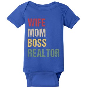 Wife Mom Boss Realtor Gift Baby Bodysuit