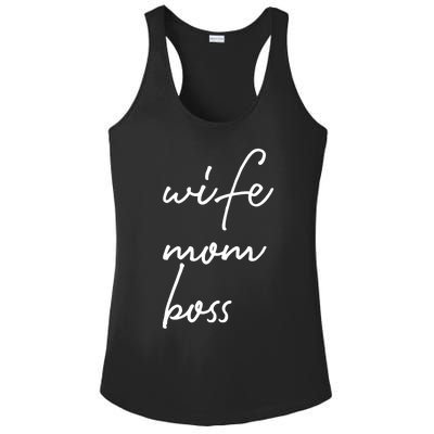 Wife Mom Boss Lady Funny Cute Mommy Cute Gift Ladies PosiCharge Competitor Racerback Tank