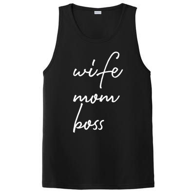 Wife Mom Boss Lady Funny Cute Mommy Cute Gift PosiCharge Competitor Tank