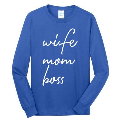 Wife Mom Boss Lady Funny Cute Mommy Cute Gift Tall Long Sleeve T-Shirt