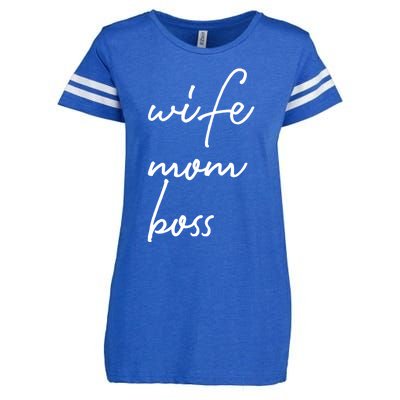 Wife Mom Boss Lady Funny Cute Mommy Cute Gift Enza Ladies Jersey Football T-Shirt