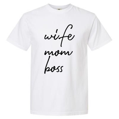 Wife Mom Boss Lady Funny Cute Mommy Cute Gift Garment-Dyed Heavyweight T-Shirt