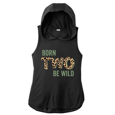 Wild Mama Born Two Be Wild King Of The Jungle Gift Ladies PosiCharge Tri-Blend Wicking Draft Hoodie Tank