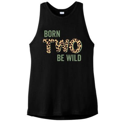 Wild Mama Born Two Be Wild King Of The Jungle Gift Ladies PosiCharge Tri-Blend Wicking Tank