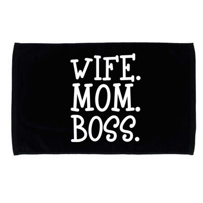 Wife Mom Boss Funny Mother's Day Gift Tee Gift Microfiber Hand Towel