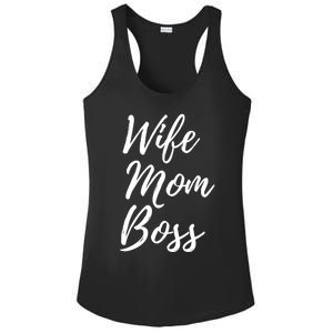 Wife Mom Boss Lady Gift Ladies PosiCharge Competitor Racerback Tank