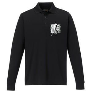 Willie Mays Baseball Performance Long Sleeve Polo