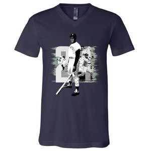 Willie Mays Baseball V-Neck T-Shirt