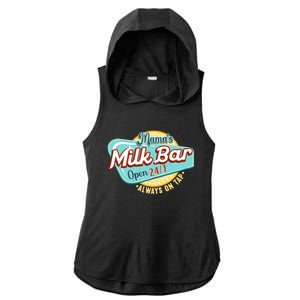 Wo Mama's Boobery Milkshake Breast Milk Bar I Breastfeeding Ladies PosiCharge Tri-Blend Wicking Draft Hoodie Tank