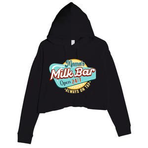 Wo Mama's Boobery Milkshake Breast Milk Bar I Breastfeeding Crop Fleece Hoodie