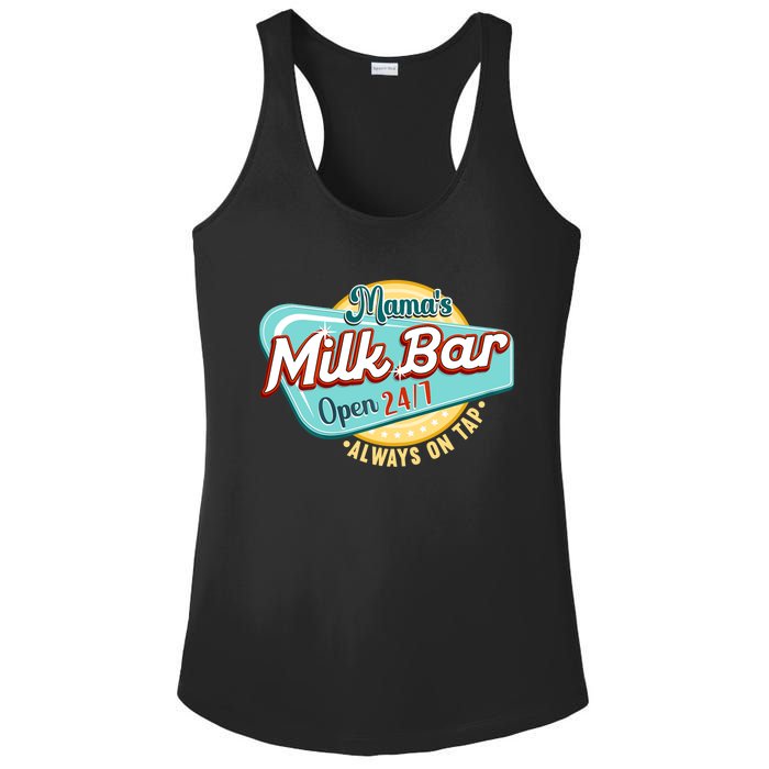 Wo Mama's Boobery Milkshake Breast Milk Bar I Breastfeeding Ladies PosiCharge Competitor Racerback Tank