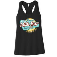 Wo Mama's Boobery Milkshake Breast Milk Bar I Breastfeeding Women's Racerback Tank