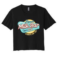 Wo Mama's Boobery Milkshake Breast Milk Bar I Breastfeeding Women's Crop Top Tee