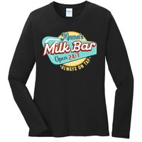 Wo Mama's Boobery Milkshake Breast Milk Bar I Breastfeeding Ladies Long Sleeve Shirt