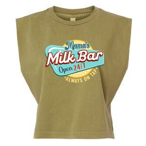 Wo Mama's Boobery Milkshake Breast Milk Bar I Breastfeeding Garment-Dyed Women's Muscle Tee