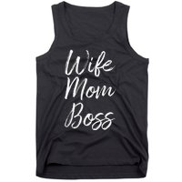 Wife Mom Boss Lady Funny Mommy Cute Tank Top