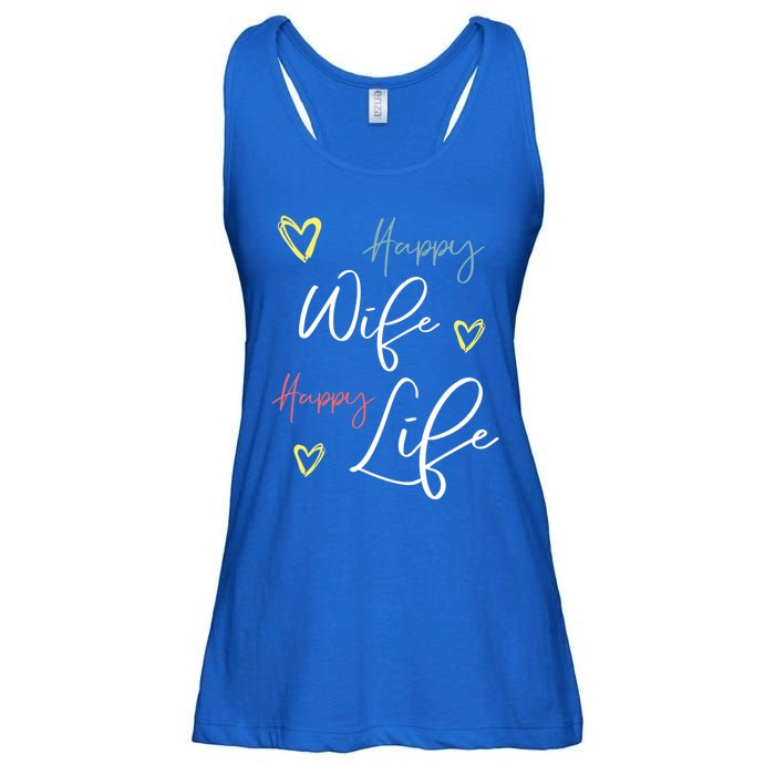 Wife Mom Boss Desgin Heartbeat Heart Mom Wife Boss Gift Ladies Essential Flowy Tank