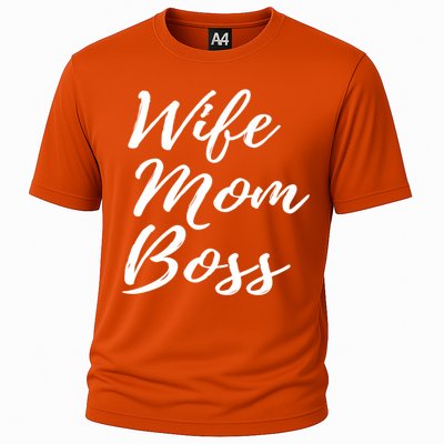 Wife Mom Boss Lady Gift Cooling Performance Crew T-Shirt