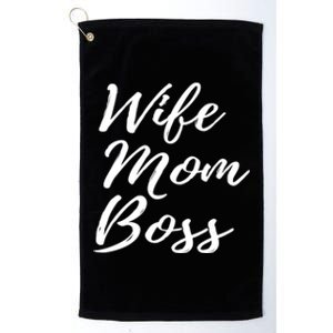 Wife Mom Boss Lady Gift Platinum Collection Golf Towel