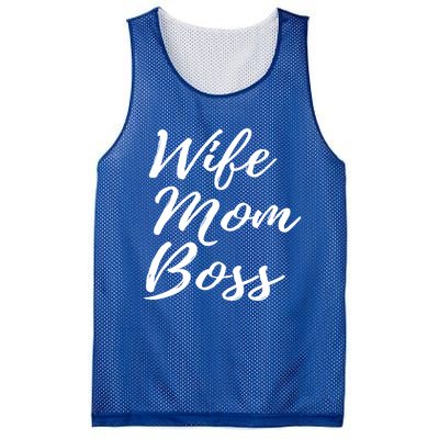 Wife Mom Boss Lady Gift Mesh Reversible Basketball Jersey Tank