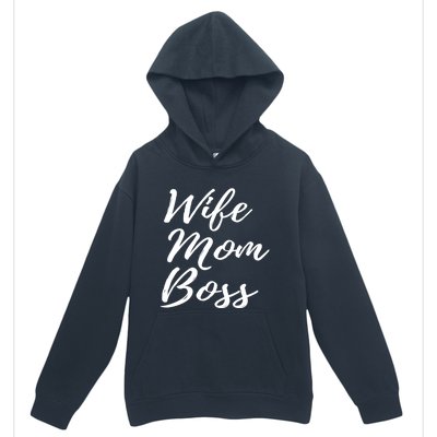 Wife Mom Boss Lady Gift Urban Pullover Hoodie