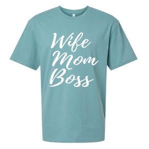 Wife Mom Boss Lady Gift Sueded Cloud Jersey T-Shirt