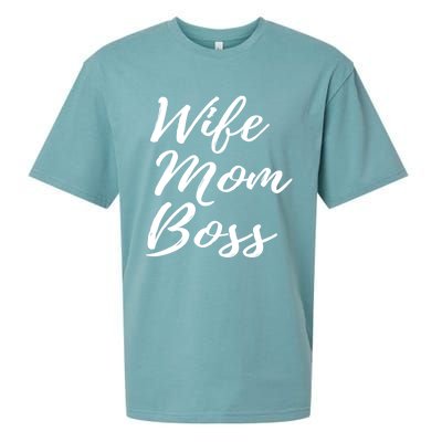 Wife Mom Boss Lady Gift Sueded Cloud Jersey T-Shirt