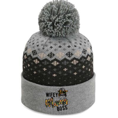 Wife Mom Boss Mom Life Happy Mothers Day Gift The Baniff Cuffed Pom Beanie