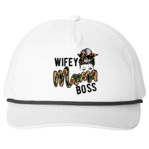 Wife Mom Boss Mom Life Happy Mothers Day Gift Snapback Five-Panel Rope Hat