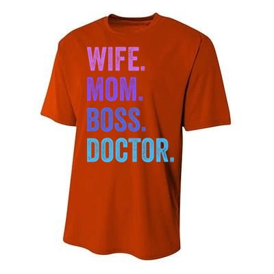 Wife Mom Boss Doctor Funny Mom Wife Sayings Meaningful Gift Performance Sprint T-Shirt