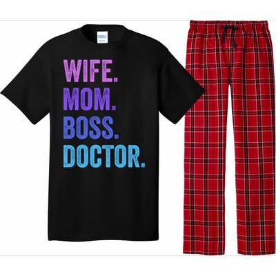 Wife Mom Boss Doctor Funny Mom Wife Sayings Meaningful Gift Pajama Set