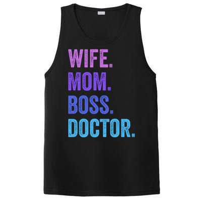 Wife Mom Boss Doctor Funny Mom Wife Sayings Meaningful Gift PosiCharge Competitor Tank