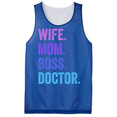 Wife Mom Boss Doctor Funny Mom Wife Sayings Meaningful Gift Mesh Reversible Basketball Jersey Tank