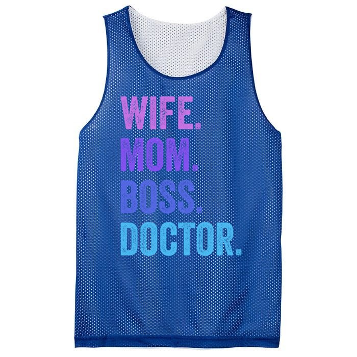 Wife Mom Boss Doctor Funny Mom Wife Sayings Meaningful Gift Mesh Reversible Basketball Jersey Tank