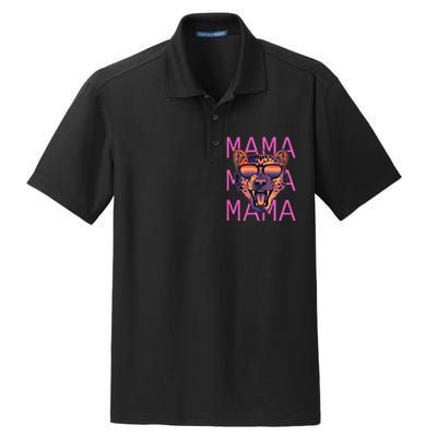 Wo MaMa Cheetah Fierce Mama Dry Zone Grid Polo