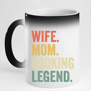 Wife Mom Cooking Legend Funny Cook Chef Mother Cute Gift 11oz Black Color Changing Mug