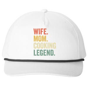 Wife Mom Cooking Legend Funny Cook Chef Mother Cute Gift Snapback Five-Panel Rope Hat