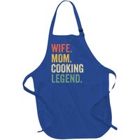 Wife Mom Cooking Legend Funny Cook Chef Mother Cute Gift Full-Length Apron With Pockets