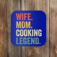 Wife Mom Cooking Legend Funny Cook Chef Mother Cute Gift Coaster