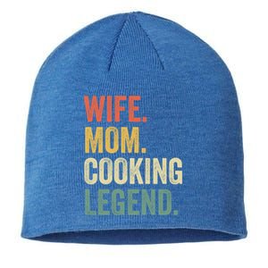 Wife Mom Cooking Legend Funny Cook Chef Mother Cute Gift Sustainable Beanie